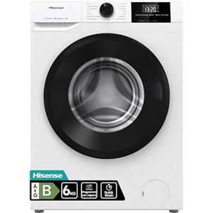 Hisense WF1G6021BW Lavatrice Slim a Carica Frontale 6 kg, 1200 rpm, 15 Programmi, Display LED, Programma Rapido, Partenza Ritardata, Classe Energetica B