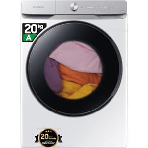 Samsung Lavatrice AI Control WF20DG8650BW/U3 Libera installazione, 20 Kg, Wifi, Ecobubble, AI Wash, Vapore Igienizzante, Carica Frontale, Corpo: Bianco, Oblò: Nero, 68,6l x 98,4h x 87,5p cm