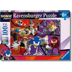 Ravensburger - Sonic Puzzle 100 Pezzi XXL Netflix, Puzzle Bambini 6 Anni, Sonic Giocattolo, Gioco Educativo e Stimolante, 49x36 cm