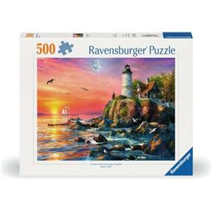 Ravensburger - Puzzle 500 Pezzi Faro Al Tramonto | Puzzle Per Adulti 500 Pezzi | Puzzle Adulti Per Bambini Dai 14 Anni In Su | Regalo Compleanno Per Bambini Dai 14 Anni In Su | Misure 49x36cm