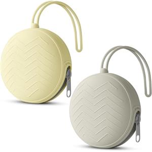Aolso Porta Succhietto in Silicone, Contenitore da Viaggio per Bambini, 2 Pz. Portaciuccio Lavabile
