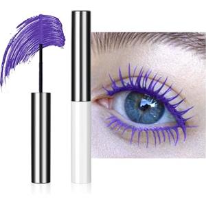 LOPHE Mascara Volumizzante, Mascara Colore Waterproof, Allungamento Volume Mascara, Lunga Durata, False Effetto Extension Make-Up 5ML(Violet)