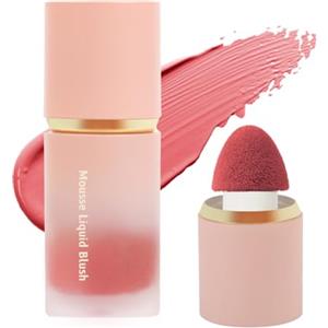 LOPHE Blush in Crema, Crema di Fard Liquido Leggero e Naturale, Blush Liquido Exture in Velluto, Lunga Durata, Multiuso(03#)