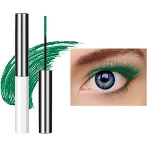 LOPHE Mascara Volumizzante, Mascara Colore Waterproof, Allungamento Volume Mascara, Lunga Durata, False Effetto Extension Make-Up 5ML(Green)