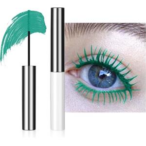 LOPHE Mascara Volumizzante, Mascara Colore Waterproof, Allungamento Volume Mascara, Lunga Durata, False Effetto Extension Make-Up 5ML(Emerald)