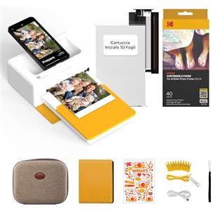 Kodak Dock Plus PD460 Regalo di Natale, Stampante Fotografica Portatile per Smartphone, 10 x 15 cm, Confezione di Accessori da 90 Carte Fotografiche
