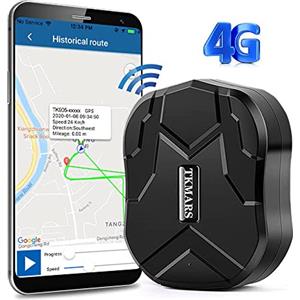 TKMARS 4G GPS Tracker per Auto Localizzatore GPS Monitoraggio 10000mah in Tempo Reale con Forte Magnete APP Senza Abbonamento IP66 Impermeabile
