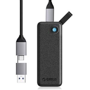 ORICO 512GB SSD Esterno fino a 1050 MB/s, Hard Disk Esterno SSD Portatile con USB C e A 2 in 1 Cavo, Compatibile con iPhone 16 Pro Max, Tablet, Computer Portatile - B10PRO(nero)