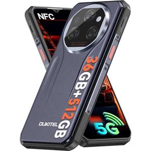 OUKITEL WP39PRO Rugged Smartphone 5G 2025, 36GB+512GB/2TB Telefono Indistruttibile, 11000mAh Rugged Phone, 64MP Antiurto Telefono,6.6" FHD+ Smartphone Android 14, Dual SIM/Fingerprint/NFC/Face ID, Blu