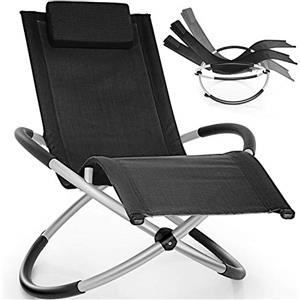 tillvex Sedia a Sdraio da Giardino o Spiaggia Pieghevole | Sedia a Dondolo per Terrazza - Reclinabile e Regolabile | Supporta fino a 180 kg | Impermeabile