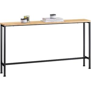 SoBuy Tavolo Consolle Ingresso Allungabile Tavolo Salvaspazio in Legno Vintage - Design Semplice e Elegante, Facile da Montare, L120 x P20 x A65 cm, per Soggiorno, Corridoio, Ufficio - FSB19-E