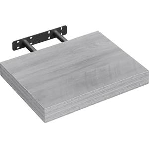 WOLTU Mensola da Muro Rettangolare Scaffale Libreria a Parete Decorazione per Cameretta Ufficio Porta CD/Dvd in Legno Rovere grigio 30cm RG9371grei