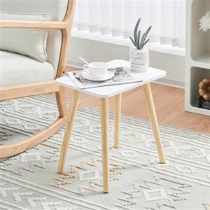 YOUDENOVA Tavolino in Legno - Piccolo Comodino da Salotto, Tavolino da Tè per Divano, Soggiorno, Camera da Letto, Balcone - Supporto per Fiori 40 x 30 x 43