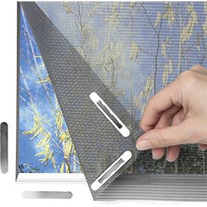 Hoberg Zanzariera con Protezione antipolline per finestre | Innovativo fissaggio magnetico | Tagliabile individualmente fino a 150x130cm, senza forare o avvitare | Fissaggio con 16 magneti [antracite]