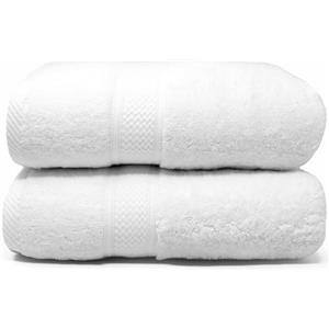 LEBENGOOD - Set Asciugamani Bagno 2 Pezzi - Spugna 100% Cotone OEKO-TEX® 550gsm - Telo Doccia e Asciugamani Bagno Grandi (70x140 cm) - Extra Morbidi Super Assorbenti-Teli Doccia Grandi Casa Hotel Spa