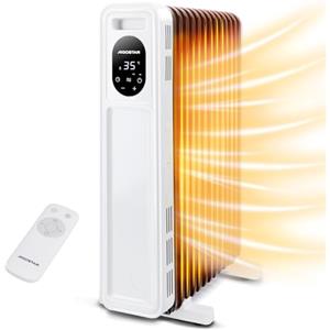 Aigostar Radiatore ad Olio 2300W, 11 Elementi Riscaldatore Elettrico Portatile, 3 Livelli di Calore, Modalità ECO, Timer 24H, Touch screen digitale, Telecomando, Hyperheat, Protezione Multipla, 55 mq