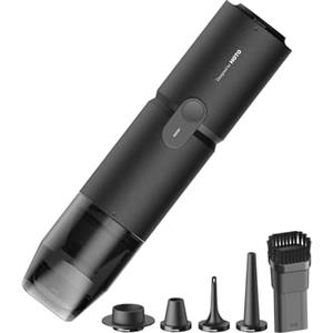 HOTO Aspirabriciole Senza Fili 15000pa, 4 in 1 Mini Aspirapolvere, Aspirazione, Soffiaggio, Gonfiaggio, Sigillamento Sottovuoto, Brushless, per Veicoli/Scrivanie/Tastiere/Macchine da Caffè Ecc