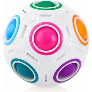 CUBIDI® Palla Magica Arcobaleno Puzzle 3D. Rompicapo Antistress per Bambini e Adulti. Ideale Come Regalo Bambino 6 Anni o per Giochi da Viaggio.