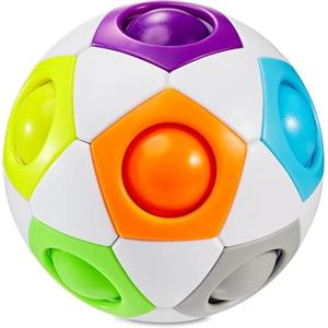 CUBIDI® Palla Magica Arcobaleno Puzzle 3D versione Football. Rompicapo Antistress per Bambini e Adulti. Ideale Come Regalo Bambino 6 Anni o per Giochi da Viaggio.