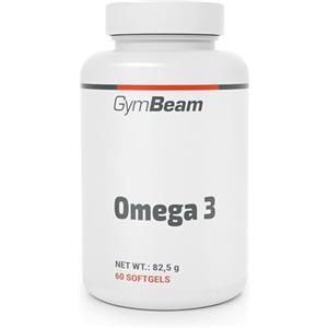 GymBeam Omega 3 Olio di Pesce in Comode Capsule, Integratore Salutare di Acidi Grassi Insaturi con Alto Contenuto di EPA e DHA, Contribuisce alla Funzione Cardiaca e Cerebrale, Vitamina E (60 cps)