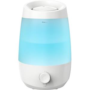 AROEVE Umidificatore Ambiente, 2,5L Umidificatore, 250 ml/h, 25H Diffusore di Oli Essenziali, Spegnimento Automatico, 25 dB Silenzioso per Neonati e Piante, Bianco