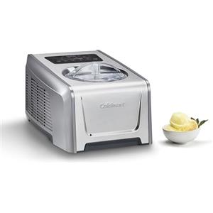 Cuisinart FreezeEase Pro - Gelatiera con compressore, 4 programmi, 14 funzioni, pronta in 40 min, 1,5L, 2 pale, mantenimento freddo 90 min, miscelazione, nessun pre-raffreddamento.