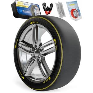 ARCOL Calze da Neve Omologate Italia EN 16662-1 /// ArcticPro Catene da Neve in Tessuto, Facili da Installare, per una Guida Silenziosa e Massima Sicurezza - Misure Dett. All'interno (ArcticPro, XL)