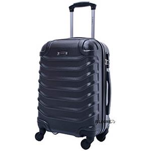 R.Leone Valigia EasyJet 45x36x20 cm Trolley Bagaglio a mano in ABS 4 Ruote (Grigio, 2026 Valigia 50x33x19,5 cm)