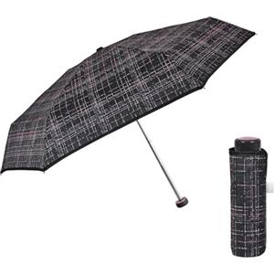 PERLETTI Ombrello Donna Ultra Compatto con Fantasia Militare - Ombrellino Portatile Leggero con Apertura Manuale Resistente - Ombrello Pieghevole Antivento Tondo - Diametro 90 cm (Tweed Nero)