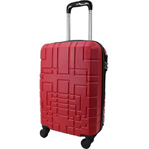 R.Leone Valigia EasyJet 45x36x20 cm Trolley Bagaglio a mano in ABS 4 Ruote Autonome (Rosso, 611 Valigia 50x33x20cm)