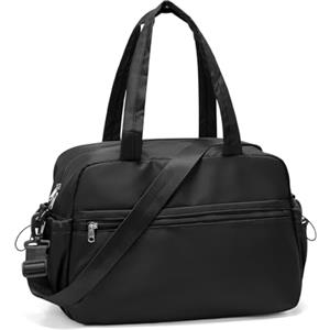 SEAFEW Borsone da Viaggio,Bagaglio a Mano 40x30x20 Ryanair Borsa da Viaggio con Scomparto per le Scarpe,Borsa da Cabina Ryanair 40x30x20 Borsa Sportiva Borsone da Palestra Borsa da Weekend,L1-Nero