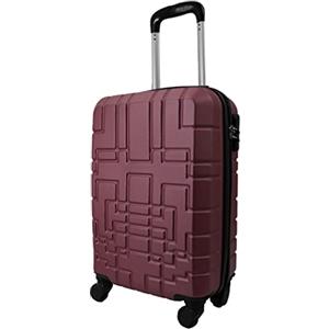 R.Leone Valigia EasyJet 45x36x20 cm Trolley Bagaglio a mano in ABS 4 Ruote Autonome (Bordò, 611 Valigia 50x33x20cm)