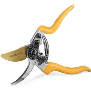 GRÜNTEK Forbici Cesoie da Potatura Professionali Z-25 PREMIUM: Forbici da Giardinaggio Forgiate in Teflon antiaderente. Cesoia da Giardino di Alta Qualità