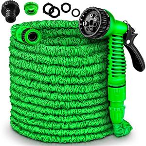 TRESKO® Tubo Acqua Estensibile Tubo Irrigazione Estensibile 3/4" Tubo Acqua Da Giardino Avvolgibile in 6 diverse misure (60m)