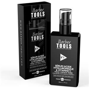 BARBER TOOLS Siero viso - CAPELLI - BARBE, Acido Ialuronico & Vitamina C + Vitamina B, Vitamina E + 4 oli vegetali/crema idratante, nutriente, riparatrice, anti-età