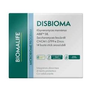 UNIFARCO SpA BIOMALIFE DISBIOMA - Integratore con Kluyveromyces, Saccharomyces e Zinco in 14 Bustine