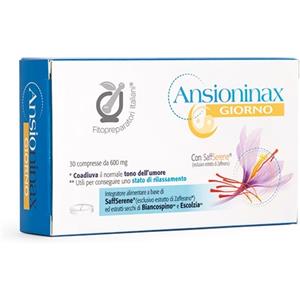 Biodue Ansioninax Giorno - Integratore Umore e Rilassamento con SaffSerene® - 30 Compresse