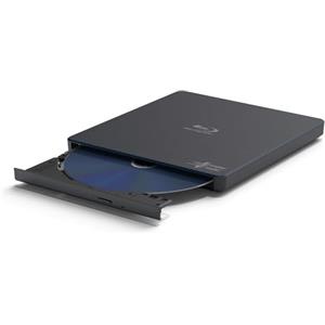 H L Data Storage Hitachi LG Lettore Blu-ray esterno | Masterizzatore Lettore Blu-ray/DVD+/-RW | Portatile USB 2.0 Tipo A, Tipo C | Compatibile con Windows, Mac, Linus (BP55, Nero)