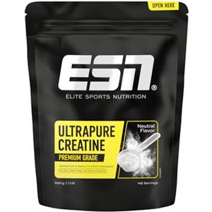 ESN Ultrapure Creatina Monoidrata in Polvere Pura al 100%, 500 g - 100% Vegan - Integratore per Allenamento, Sport, Palestra e Pre Workout