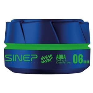 SINEP Aqua Wax 6 - Gel professionale per capelli, 150 ml, tenuta estrema, volume eccezionale, lucentezza naturale, blu