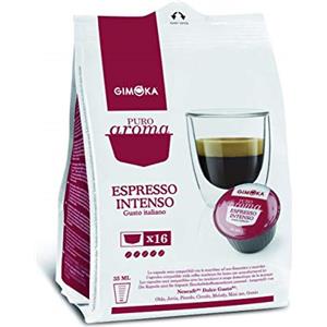 Gimoka Puro Aroma Espresso Intenso, Capsule Compatibili con Nescafè Dolce Gusto, 16 Pezzi