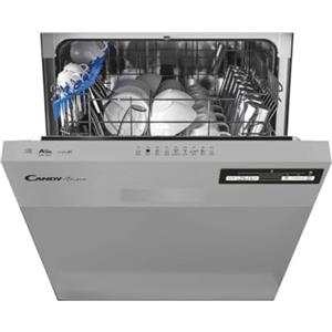 Candy Brava Lavastoviglie da incasso, Con Frontalino, 13 coperti, Classe E, 9 programmi, 46 dB, Connessa, Partenza Ritardata, AxLxP 81,8-89,8 x59,8x55 cm, Inox - CDSN 2D350PX
