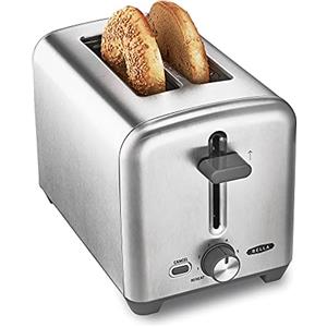 bella Tostapane a 2 fette con fessure per toast molto larghe e scomparto raccoglibriciole rimovibile, 6 livelli, spegnimento automatico, funzione di riscaldamento, pane tostato, bagel e waffle
