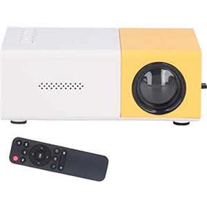 PUSOKEI Mini Proiettore, Videoproiettore LCD TFT, Proiettore Cinematografico Portatile per Home Theater, Altoparlante Integrato, Compatibile con, USB, AV, (Spina UE)