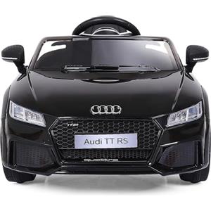 COSTWAY Audi 12V Auto Elettrica per Bambini, Macchina Elettrica con Velocità 2,5-5 km/ora, con Telecomando USB MP3 Luci LED (Nero)