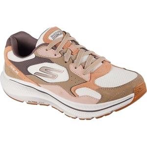 Skechers Go Run Consistent 2.0 Retro Stride, Scarpe da Ginnastica Donna, Light Brown Suede/Trim, 38.5 EU