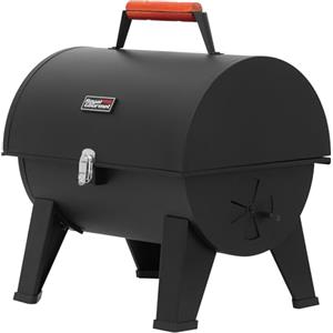 Royal Gourmet Barbecue portatile a carbonella, barbecue da campeggio per giardino, picnic, carbone da tavolo, pieghevole con chiusura a scatto e manico in legno nero