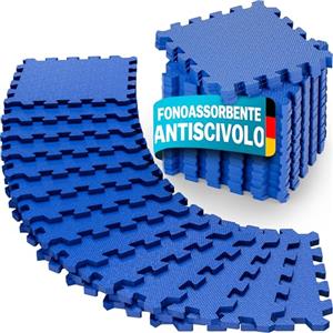 MONZANA® Tappetino Fitness Puzzle ad Incastro 8 Pz. 180x90cm Palestra in Casa Protezione Piscina Gomma EVA Tappetini