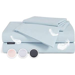 sleepwise Set Biancheria da Letto in Cotone - Set in 2 pz. con Cerniere, Fustagno, Certificato ÖKO-Tex, Copripiumino, Duvet Set, Soffice, Morbido, Camera da Letto, 200x200 + 2x 80x80 cm, Azzurro