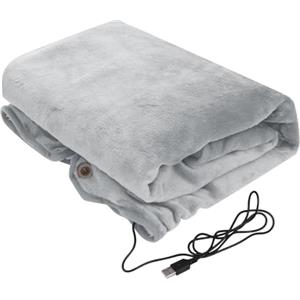 Generico Plaid Termico USB - Coperta Riscaldabile in Flanella Morbida Lavabile, Portatile 5V | Scalda Coperta Elettrica da Interno con Sicurezza Certificata per Viaggi Auto Ufficio Relax a Letto con Ricarica U